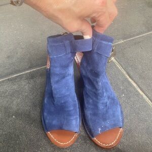 Tory Burch Blue Suede Heels